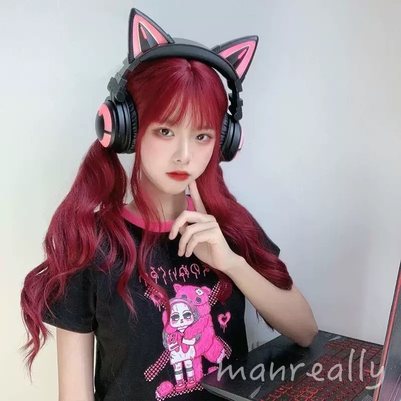 《曉莓》茜色 大波浪 捲髮 60cm+-