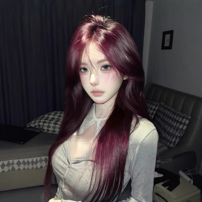 【現貨2】紅色 酒紅色 玫瑰紅色 紅黑色 赤紅色 勃艮第紅 亮紅系列假髮♥️捲髮 直髮 短髮酒紅色假髮紅皇后假髮赤髮假髮-規格圖3