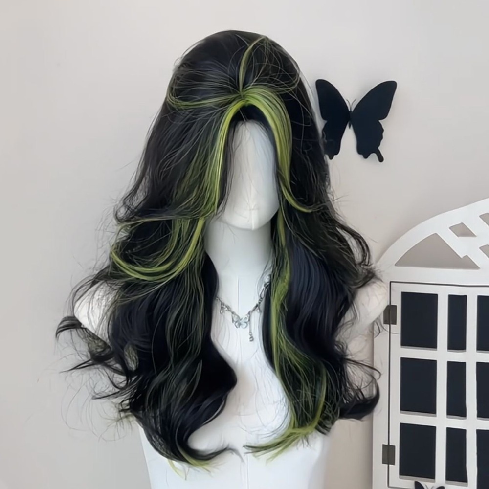 《翠歐斯》中分 蜥蜴綠挑染65cm+-