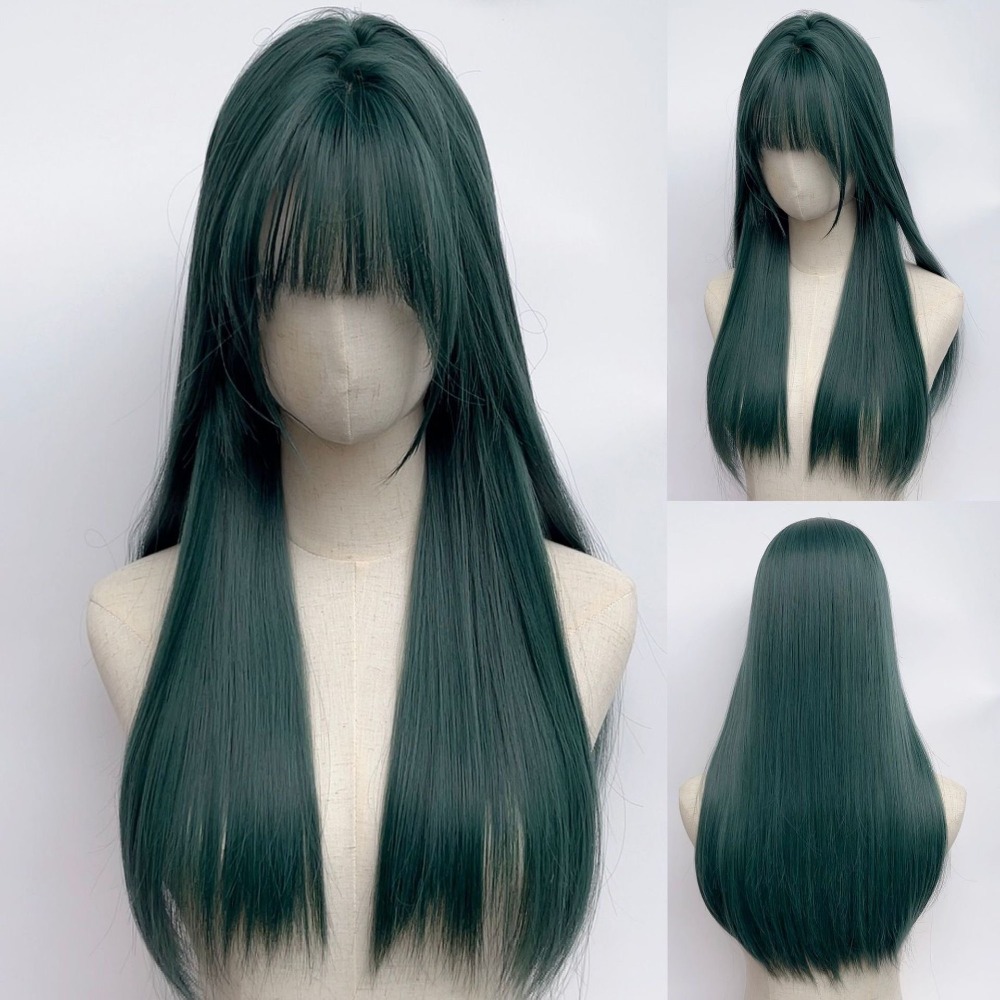 《錦川》S髮縫 北極星綠直髮 60cm+