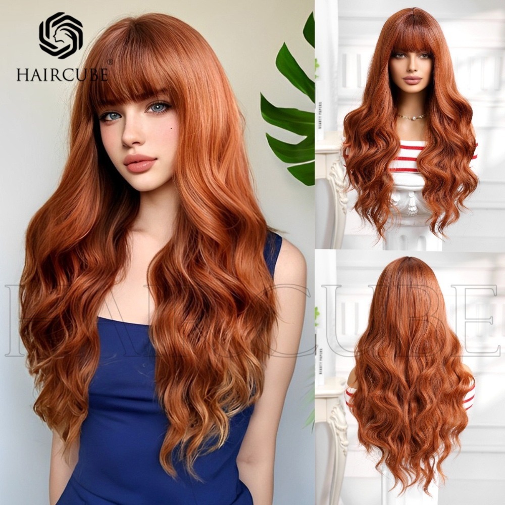 《露露瀰》橘棕色自然波浪 66cm+-