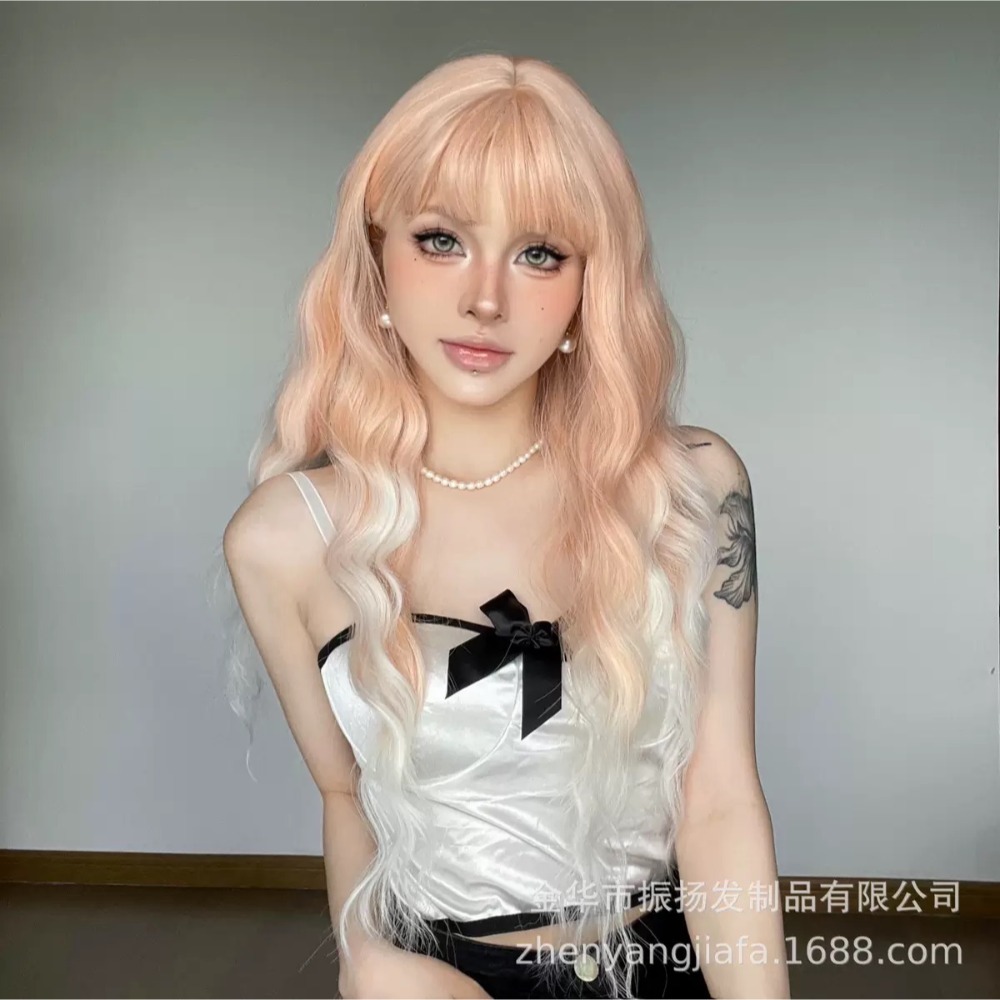 【現貨1】橘色 橘紅 黑橘 橘粉 桔色 橘棕茶 柑桔金橘系列假髮🤎長捲髮 直髮 短髮 橘色假髮 萬聖節假髮 cos假髮-規格圖2