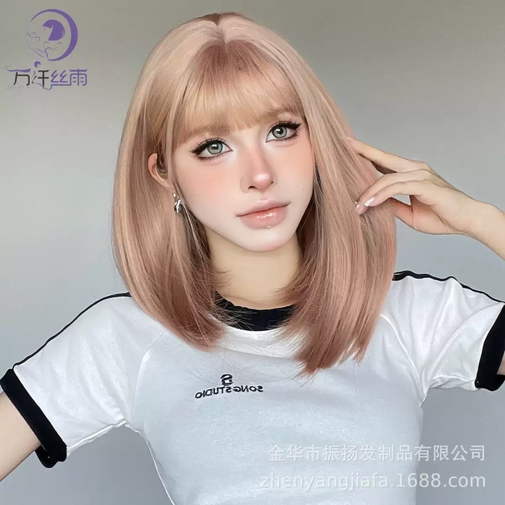 【現貨1】橘色 橘紅 黑橘 橘粉 桔色 橘棕茶 柑桔金橘系列假髮🤎長捲髮 直髮 短髮 橘色假髮 萬聖節假髮 cos假髮-規格圖2
