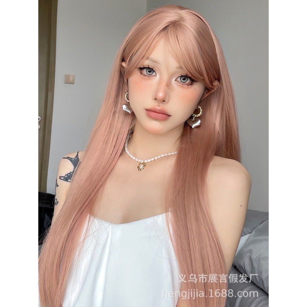 【現貨1】橘色 橘紅 黑橘 橘粉 桔色 橘棕茶 柑桔金橘系列假髮🤎長捲髮 直髮 短髮 橘色假髮 萬聖節假髮 cos假髮-規格圖2