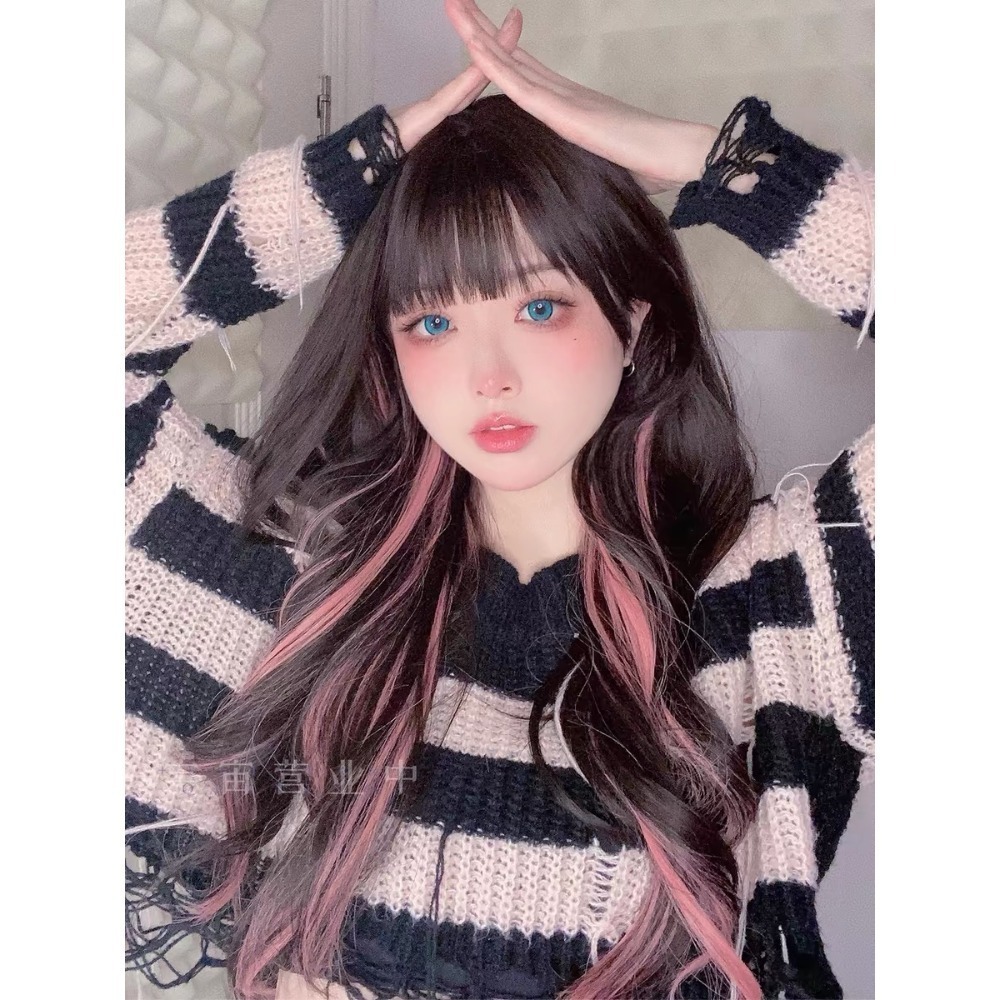 《辣妹》齊瀏海 黑粉挑染🌸60cm