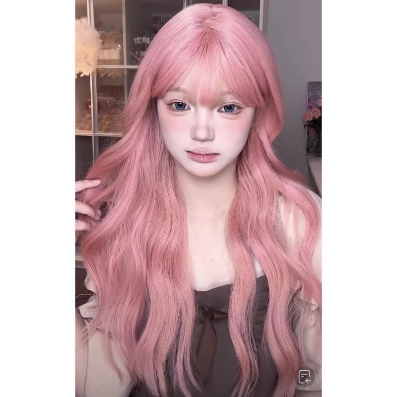 《嘉莉兒》S髮縫 芭比粉嫩水波紋60cm