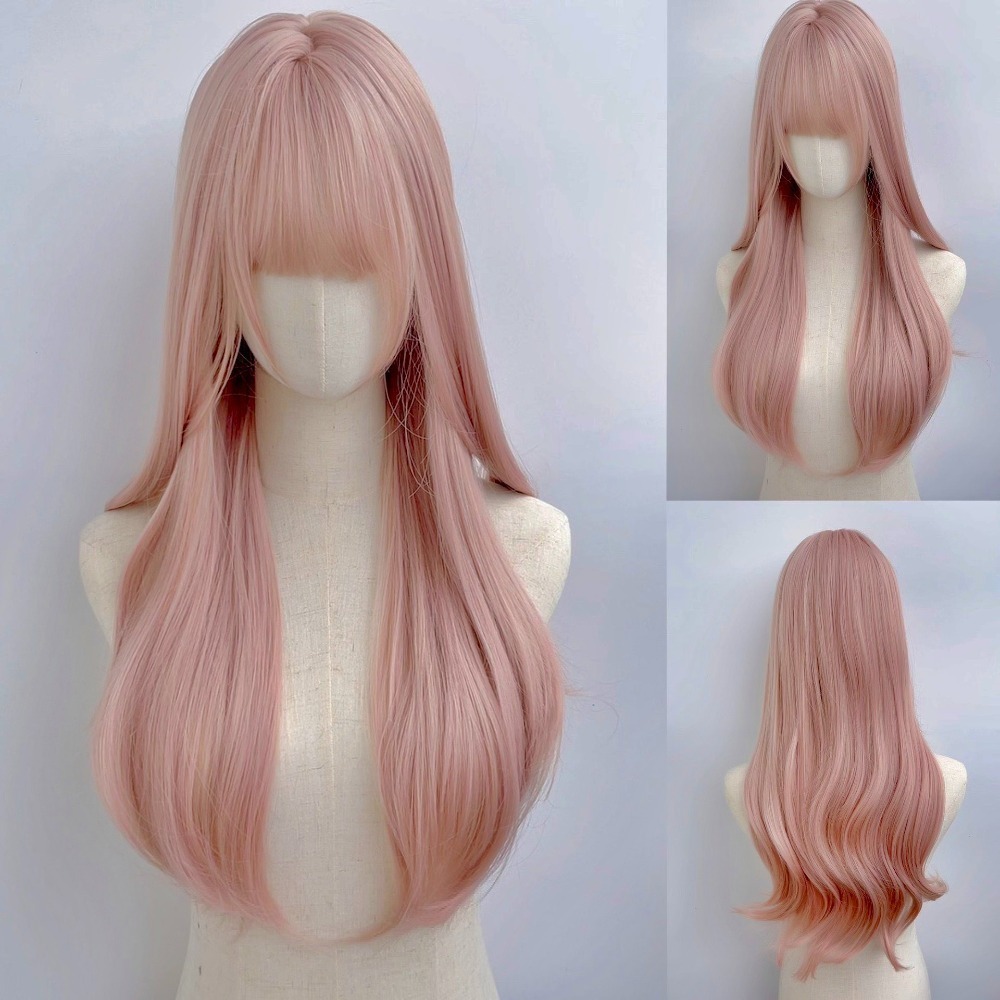 《優尼》S髮縫 玫瑰粉色 大波浪60cm