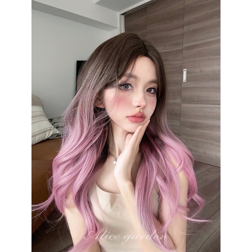 《麗蓮安娜》黑棕漸變桃粉 64cm+-