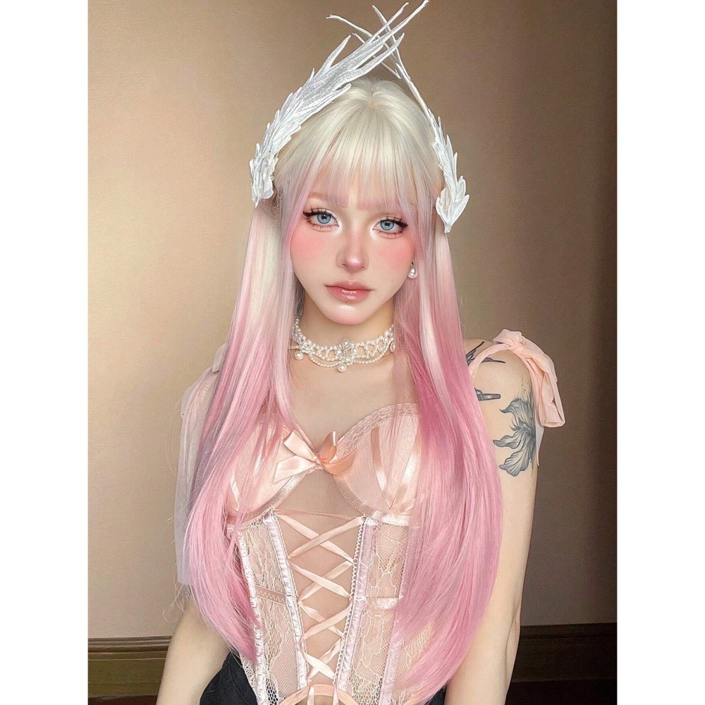 《春櫻》淺金漸變櫻花粉 70cm+-