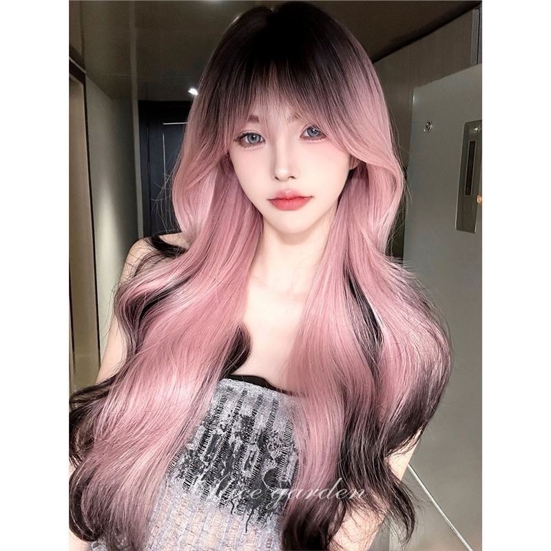 《草莓慕斯》粉墨色爆頭頂染 75cm+-