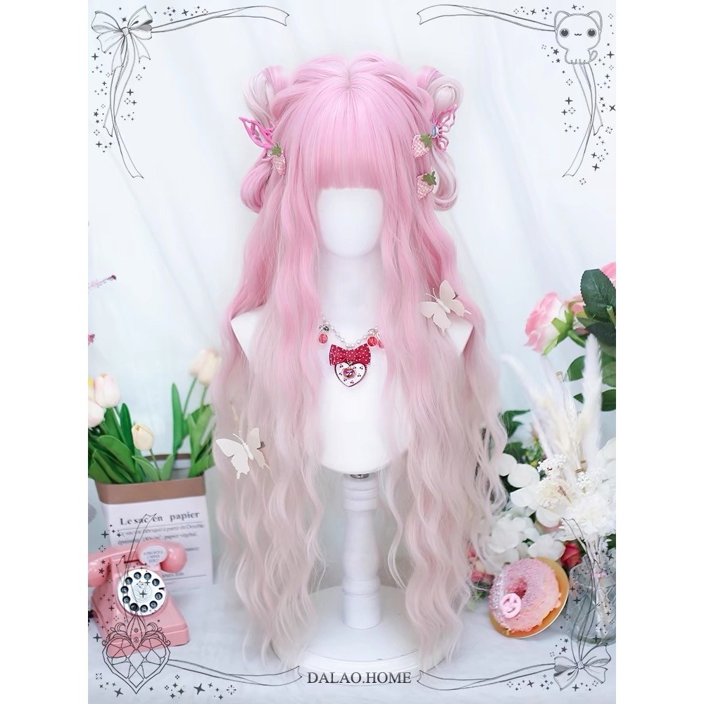 《桃桃甜酒》蛋白絲白櫻花染 75cm+-