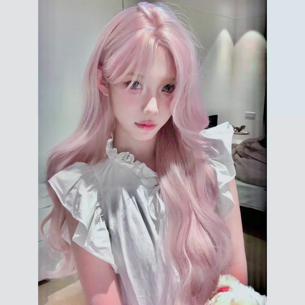 【現貨2】櫻花粉色 桃粉色 粉紅色 淺粉色 黑粉色 粉橘 灰粉色粉紫色系列假髮💖前額蕾絲假髮雙馬尾假髮Lolita假髮-規格圖5