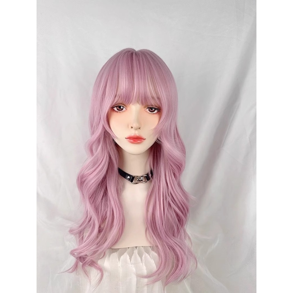 《黛悅》蛋白絲 粉紫挑淺 層次捲60cm