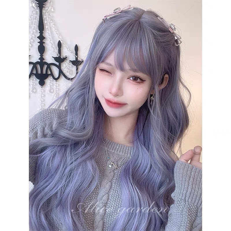 【現貨1】香芋紫色 薰衣草 粉紫色 灰紫色 黑紫色 葡萄紫 薄藤紫色系列假髮💜紫色假髮漸層假髮挑染假髮cos假髮直假髮-規格圖3