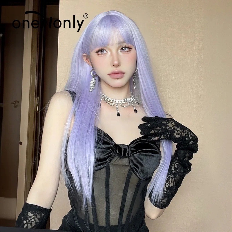 《迪勒》淺紫色 長直髮65cm