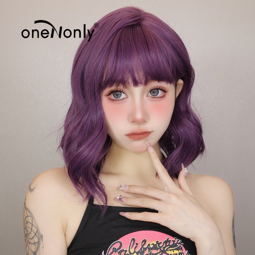 《可洛倪》深紫色 短捲髮 30cm