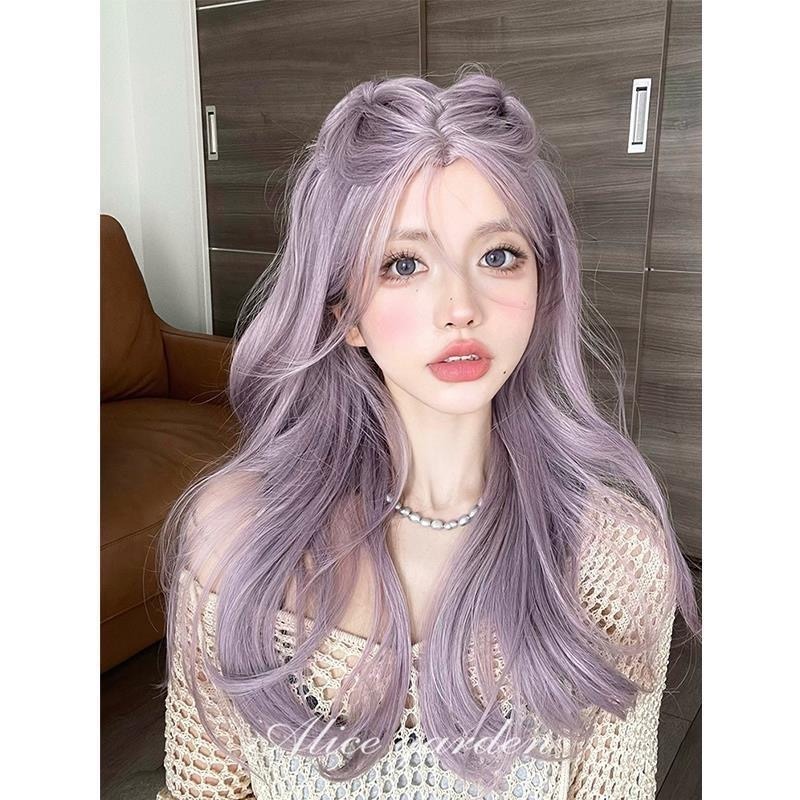 【現貨1】香芋紫色 薰衣草 粉紫色 灰紫色 黑紫色 葡萄紫 薄藤紫色系列假髮💜紫色假髮漸層假髮挑染假髮cos假髮直假髮-規格圖3