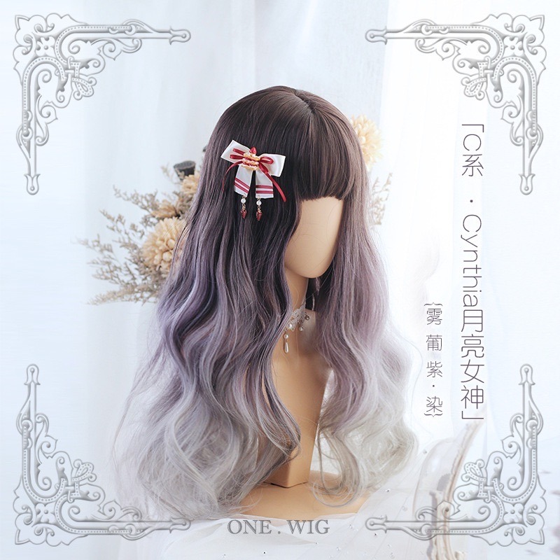 【現貨2】香芋紫色 薰衣草 粉紫色 灰紫色 黑紫色 葡萄紫 薄藤紫色系列假髮💜紫色假髮漸層假髮短假髮cos假髮直假髮-規格圖3