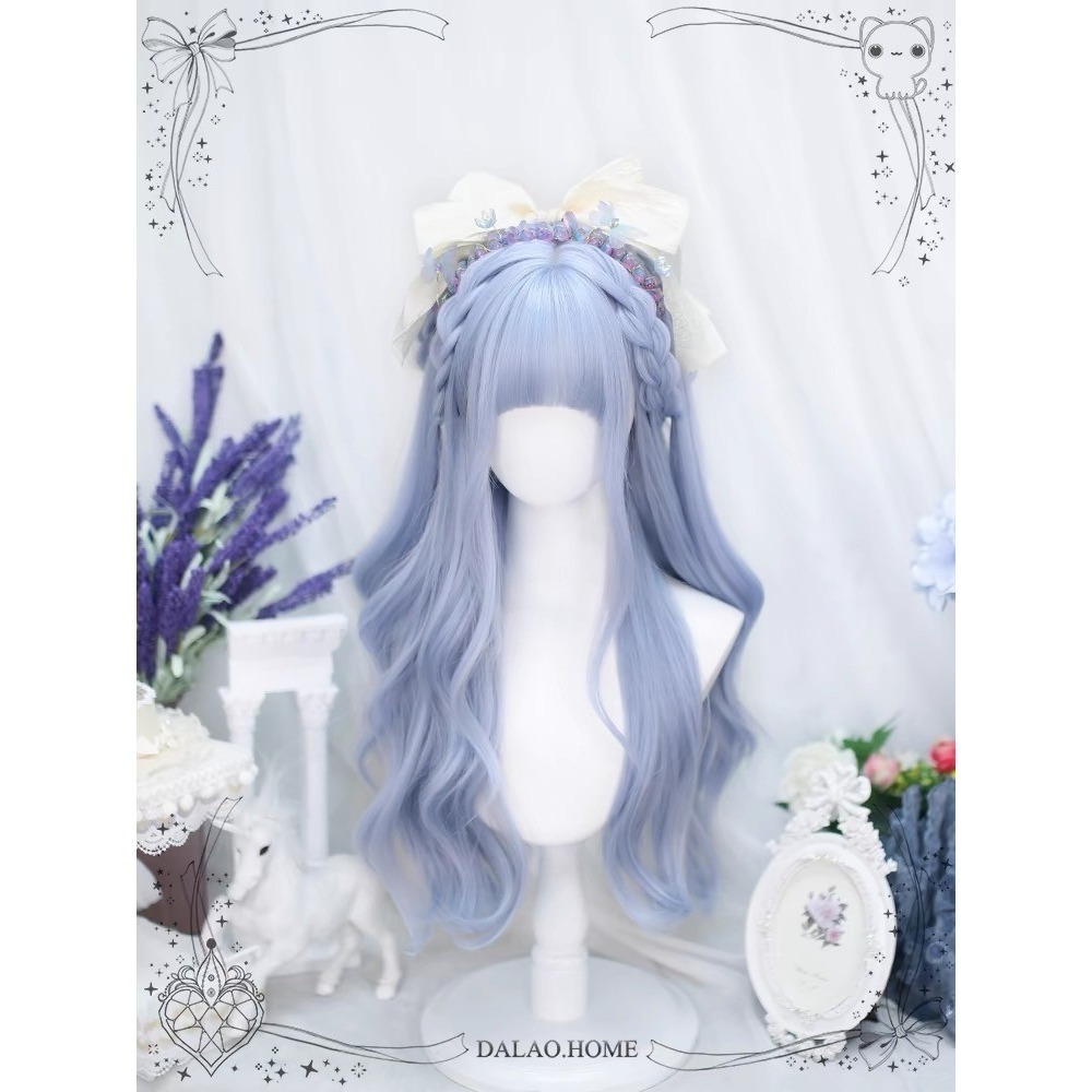 《藍蝶》水藍微捲髮 60cm+