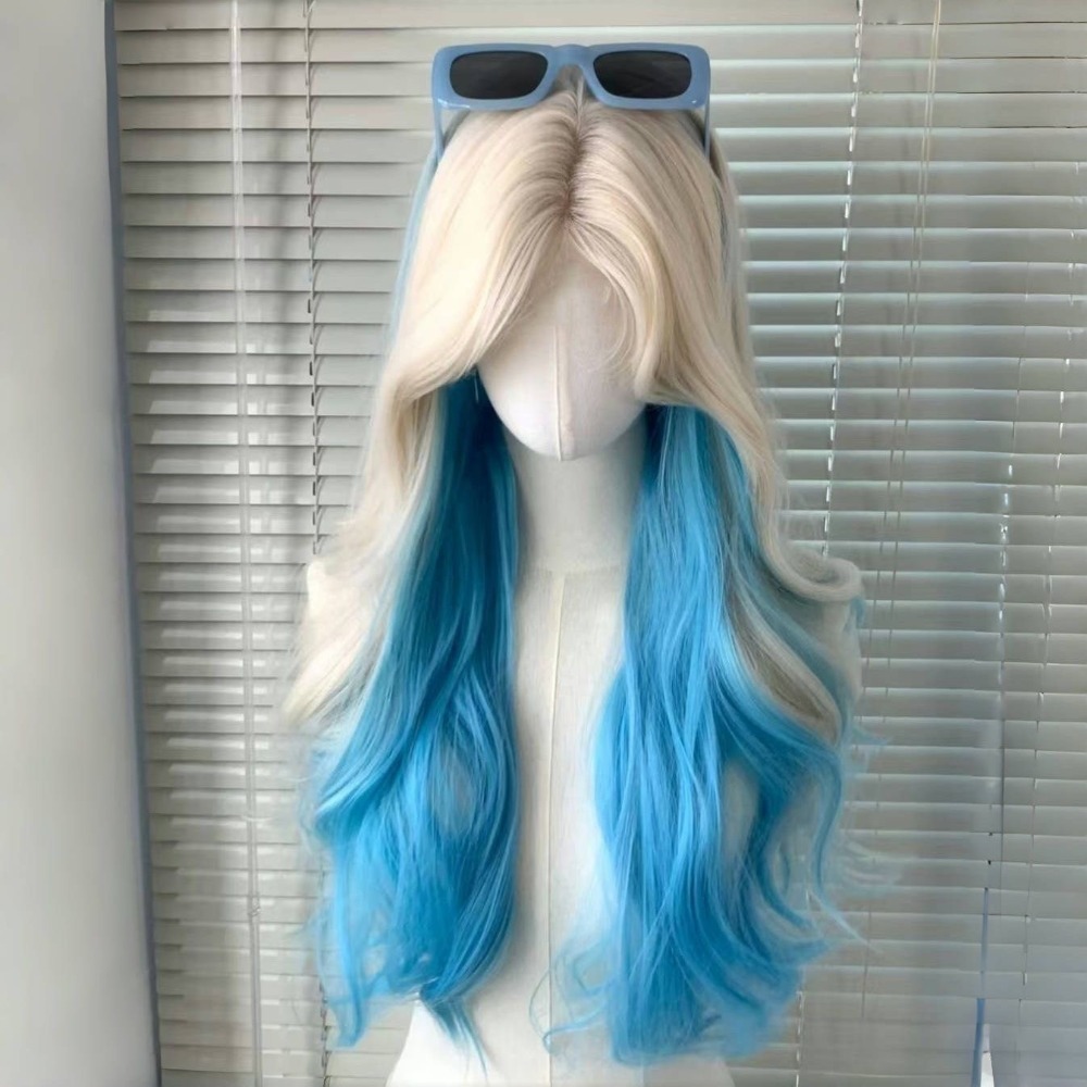 《天雲雲》前額蕾絲 白金漸變藍 65cm