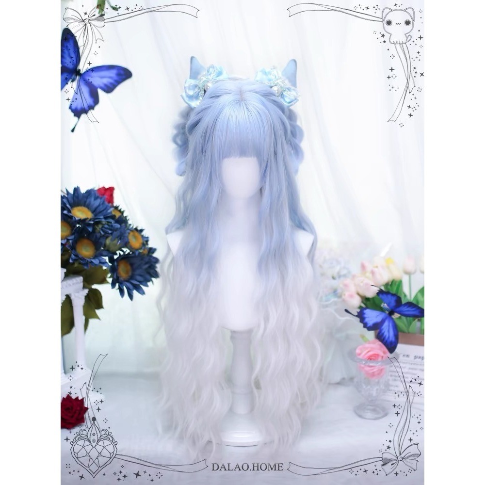 《清眠》水藍漸層白 75cm+-