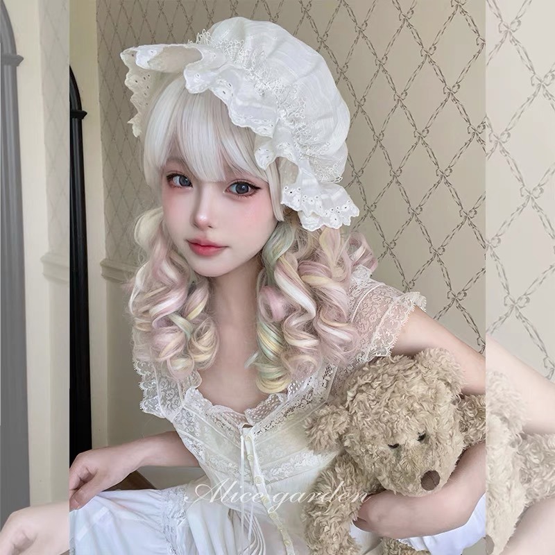 【現貨1】銀色 白色 灰色黑白漸變色 灰黑色 灰白色 純白色 銀白色系列假髮🤍白挑染日常假髮 奶奶假髮漸層假髮黑白假髮-規格圖4