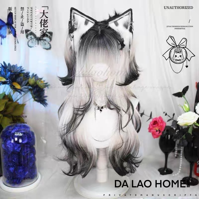 【現貨1】銀色 白色 灰色黑白漸變色 灰黑色 灰白色 純白色 銀白色系列假髮🤍白挑染日常假髮 奶奶假髮漸層假髮黑白假髮-規格圖4