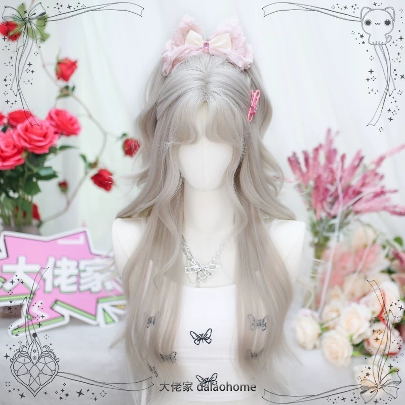 《月沉》八字瀏海 米灰色 65cm+-