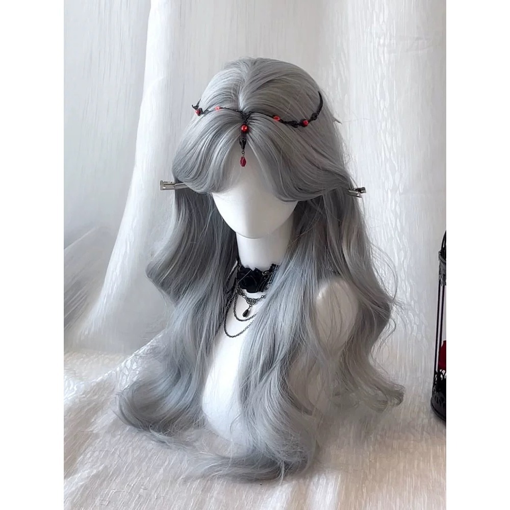 《石葵》中分八字劉海 銀灰色66cm+-