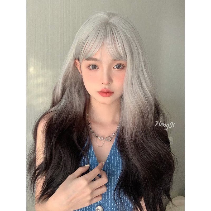 銀白大波浪漸變黑 63cm