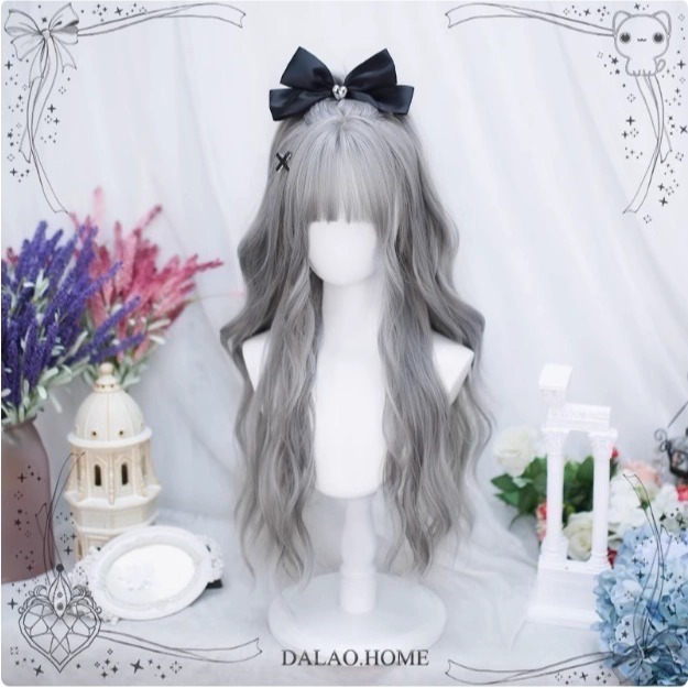 【現貨2】銀色 白色 灰色黑白漸變色 灰黑色 灰白色 純白色 銀白色系列假髮🤍白挑染日常假髮 奶奶假髮漸層假髮黑白假髮-規格圖4