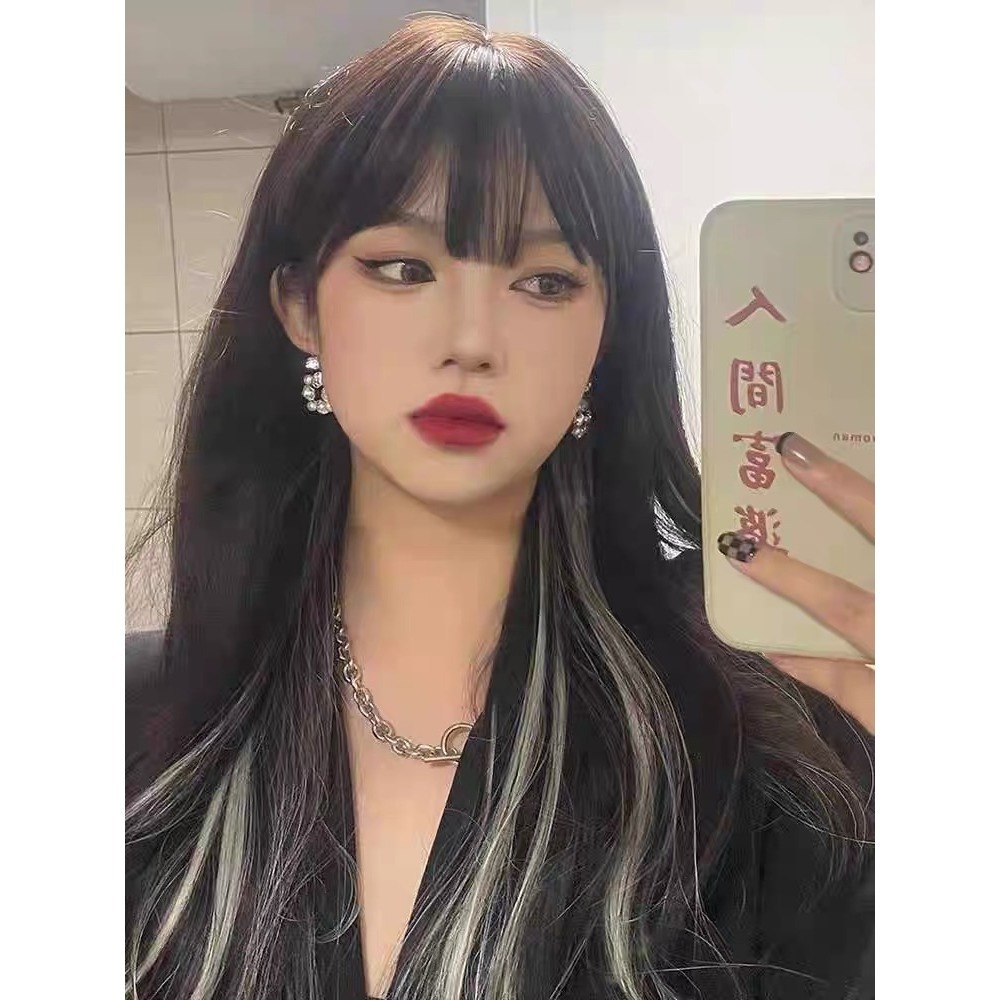 《禮安亞》 銀灰掛耳挑染黑 60cm