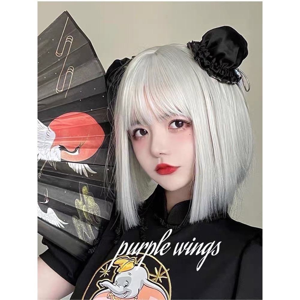 銀灰色 直短髮BoBo 30cm+-