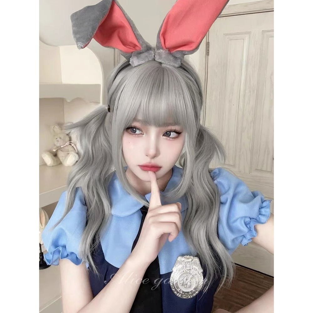 【現貨2】銀色 白色 灰色黑白漸變色 灰黑色 灰白色 純白色 銀白色系列假髮🤍白挑染日常假髮 奶奶假髮漸層假髮黑白假髮-規格圖4