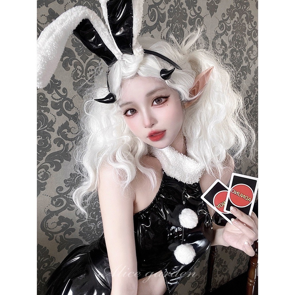 《伽娜》雪白色 羊毛捲 60cm+-