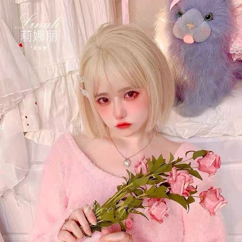 【現貨1】淺金色 米金色 砂金色 金棕 灰金 白金 黃金 亞麻金挑染系列💛女生假髮金髮美女漸層假髮愛麗絲假髮長假髮金髮-規格圖6