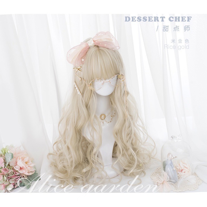 【現貨1】淺金色 米金色 砂金色 金棕 灰金 白金 黃金 亞麻金挑染系列💛女生假髮金髮美女漸層假髮愛麗絲假髮長假髮金髮-規格圖6