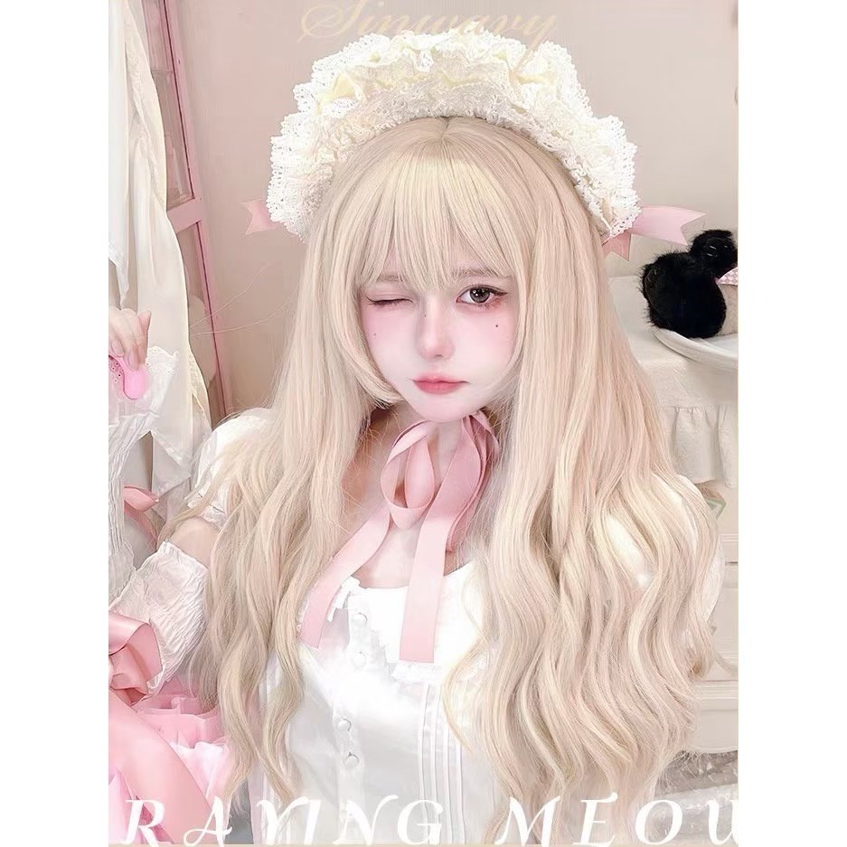 【現貨1】淺金色 米金色 砂金色 金棕 灰金 白金 黃金 亞麻金挑染系列💛女生假髮金髮美女漸層假髮愛麗絲假髮長假髮金髮-規格圖6