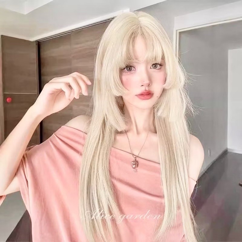 【現貨1】淺金色 米金色 砂金色 金棕 灰金 白金 黃金 亞麻金挑染系列💛女生假髮金髮美女漸層假髮愛麗絲假髮長假髮金髮-規格圖6