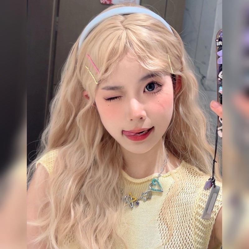 【現貨1】淺金色 米金色 砂金色 金棕 灰金 白金 黃金 亞麻金挑染系列💛女生假髮金髮美女漸層假髮愛麗絲假髮長假髮金髮-規格圖6