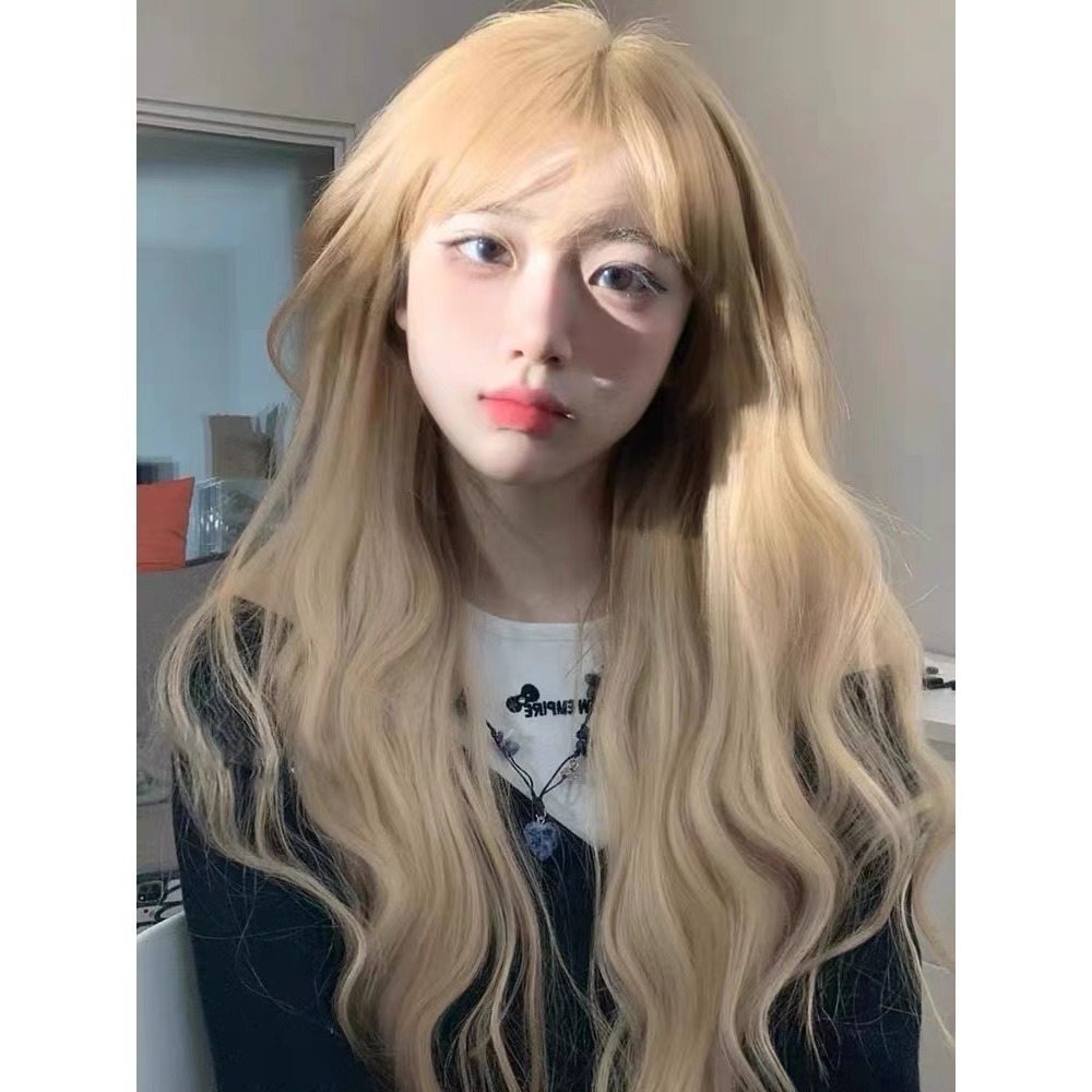 【現貨1】淺金色 米金色 砂金色 金棕 灰金 白金 黃金 亞麻金挑染系列💛女生假髮金髮美女漸層假髮愛麗絲假髮長假髮金髮-規格圖6