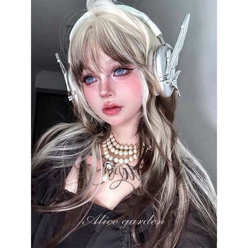 【現貨1】淺金色 米金色 砂金色 金棕 灰金 白金 黃金 亞麻金挑染系列💛女生假髮金髮美女漸層假髮愛麗絲假髮長假髮金髮-規格圖6