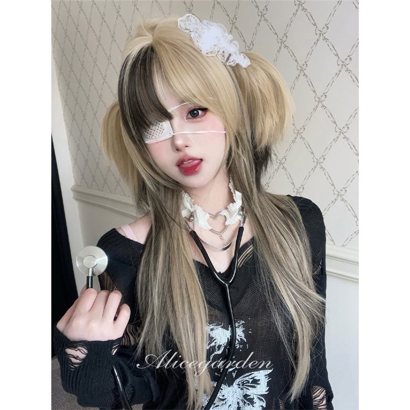 【現貨1】淺金色 米金色 砂金色 金棕 灰金 白金 黃金 亞麻金挑染系列💛女生假髮金髮美女漸層假髮愛麗絲假髮長假髮金髮-規格圖6