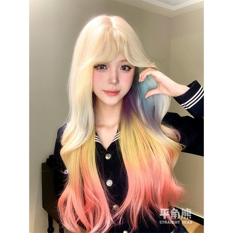 【現貨1】淺金色 米金色 砂金色 金棕 灰金 白金 黃金 亞麻金挑染系列💛女生假髮金髮美女漸層假髮愛麗絲假髮長假髮金髮-規格圖6