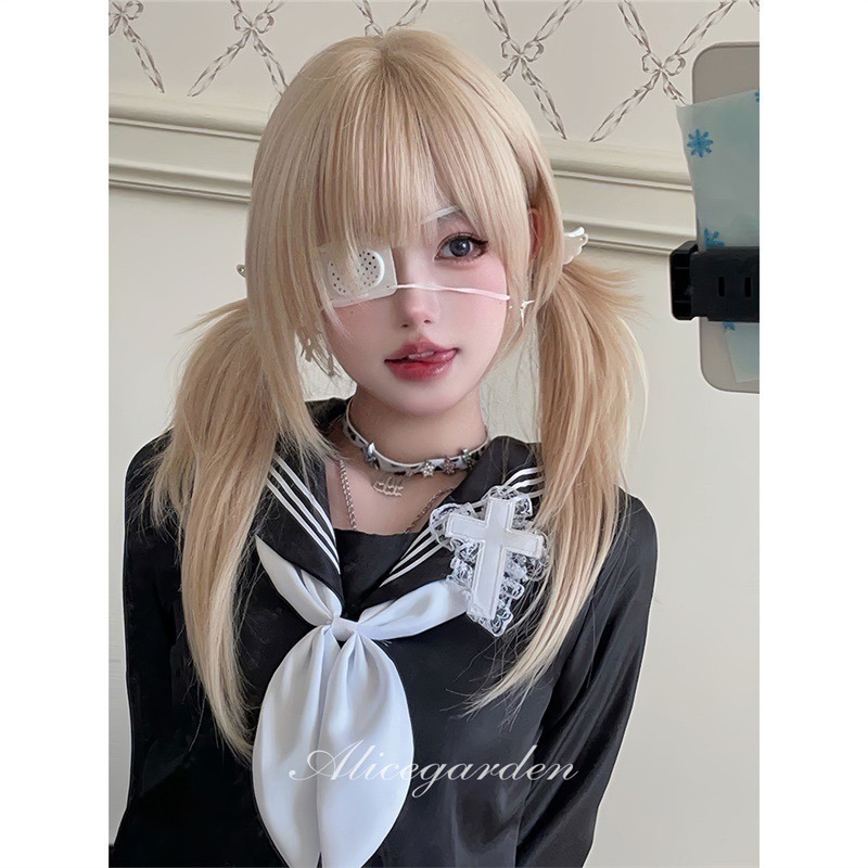 【現貨1】淺金色 米金色 砂金色 金棕 灰金 白金 黃金 亞麻金挑染系列💛女生假髮金髮美女漸層假髮愛麗絲假髮長假髮金髮-規格圖6