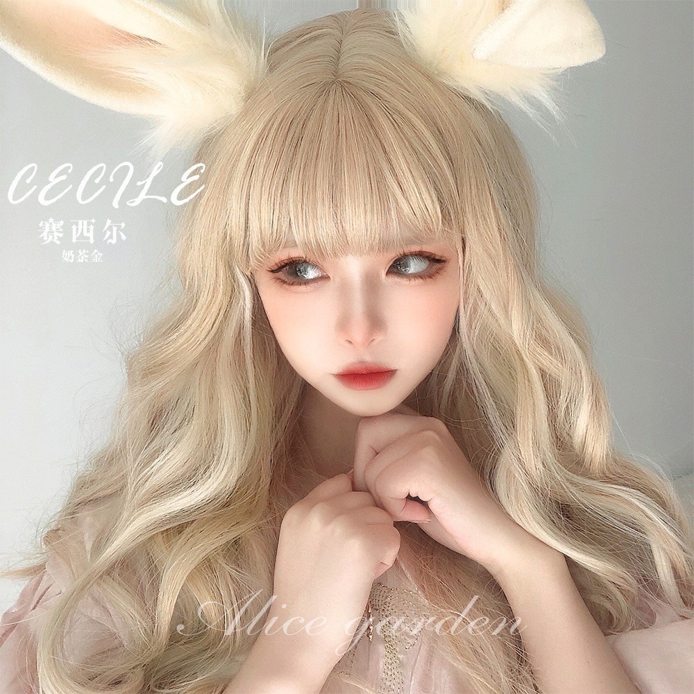 【現貨1】淺金色 米金色 砂金色 金棕 灰金 白金 黃金 亞麻金挑染系列💛女生假髮金髮美女漸層假髮愛麗絲假髮長假髮金髮-規格圖6