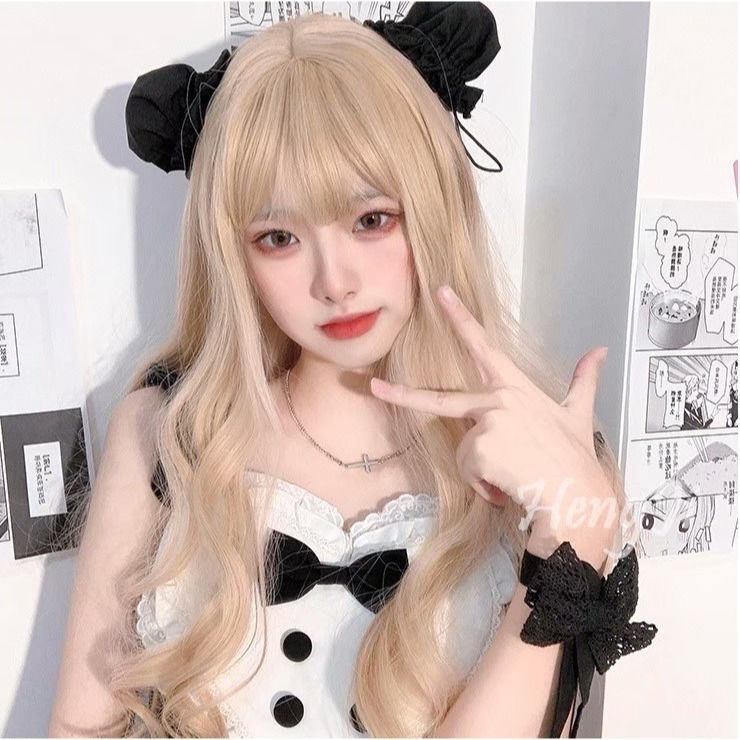 【現貨1】淺金色 米金色 砂金色 金棕 灰金 白金 黃金 亞麻金挑染系列💛女生假髮金髮美女漸層假髮愛麗絲假髮長假髮金髮-規格圖6