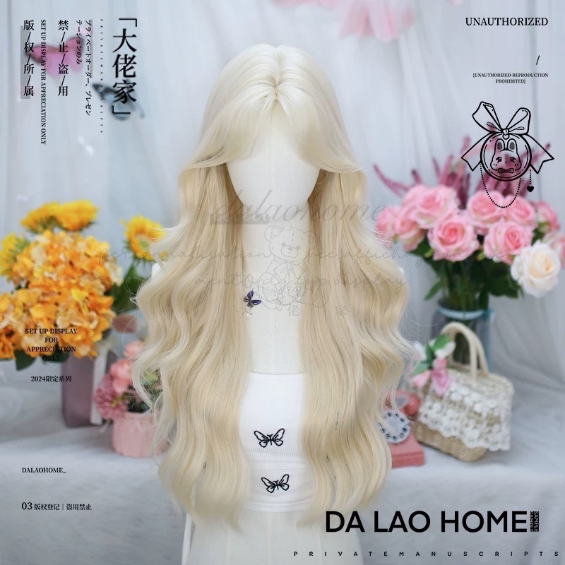 【現貨2】淺金色 米金色 砂金色 金棕 灰金 白金 黃金 亞麻金挑染系列💛愛麗絲假髮 金髮cosplay 金色捲髮假髮-規格圖5