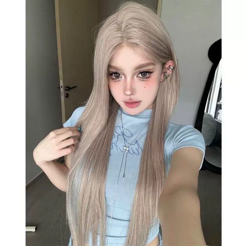 【現貨2】淺金色 米金色 砂金色 金棕 灰金 白金 黃金 亞麻金挑染系列💛愛麗絲假髮 金髮cosplay 金色捲髮假髮-規格圖5