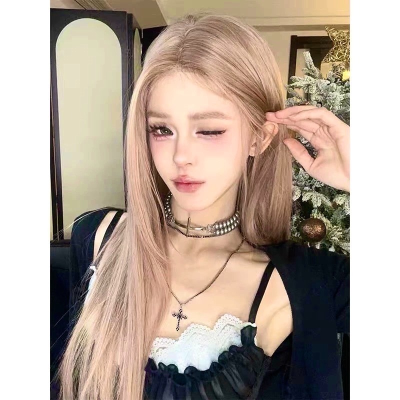 【現貨2】淺金色 米金色 砂金色 金棕 灰金 白金 黃金 亞麻金挑染系列💛愛麗絲假髮 金髮cosplay 金色捲髮假髮-規格圖5